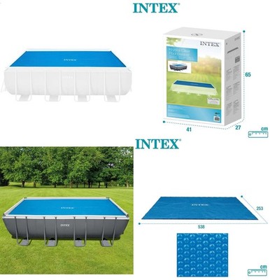 Intex Solarabdeckplane 549 x 274 cm - Solarabdeckung Solarplane für eckige Pools