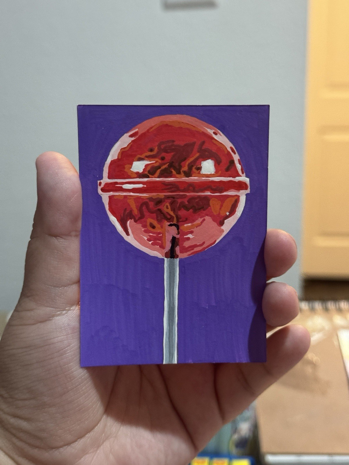 ACEO Orginal Art Lollipop Candy Sweet By Patunethecartoon