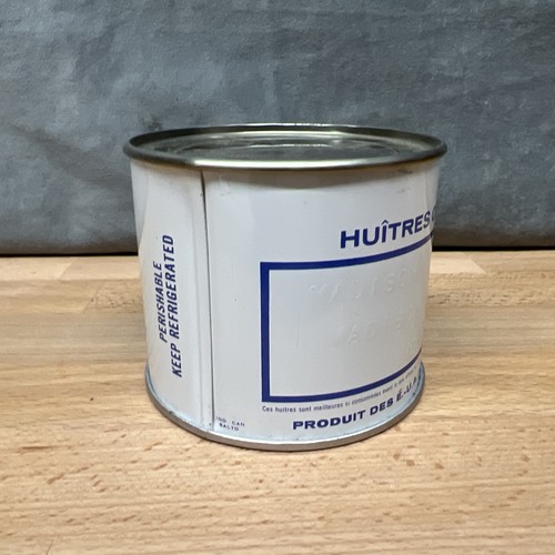 Vintage Huitres Auster 12 Oz Madison Seafood Co. Madison MD #118 Blechdose - Bild 3 von 5