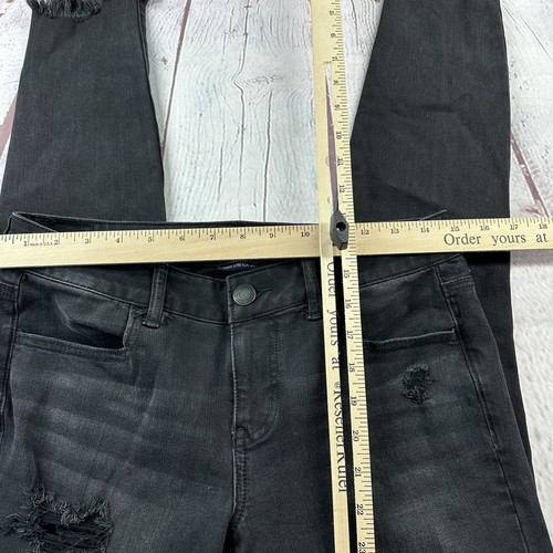 Pantalones de mezclilla para mujer American Eagle Outfitters súper elásticos súper bajos talla 10 R - Imagen 8 de 14