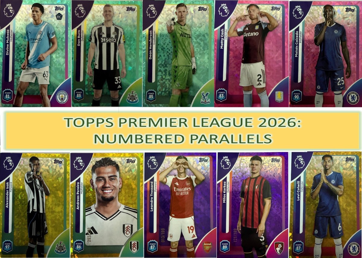 rare premier league cards TOPPS Premier League 2026 - RARE CARDS