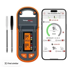 [Grill Must Have] ThermoPro TempSpike Portable Digital Meat Thermometer Bluetoot