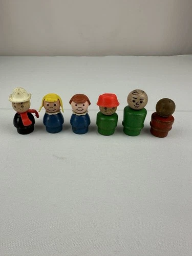 Vintage Fisher-Price Little People Lot Wood/Wood & Wood/Plastic 1960s-70s Set