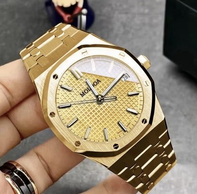 Men's Skeleton Mechanical Luminous Waterproof Octagon Shaped Date Window Watch