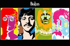 THE BEATLES STRETCHED CANVAS WALL ART READY TO HANG CP540