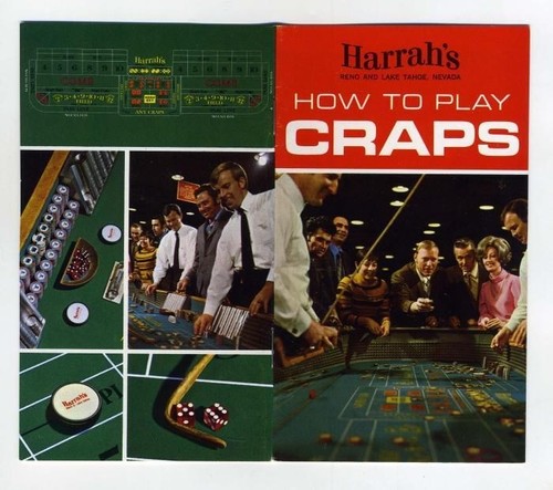HARRAH's How To Play Craps 1969 Booklet Reno Lake Tahoe Nevada