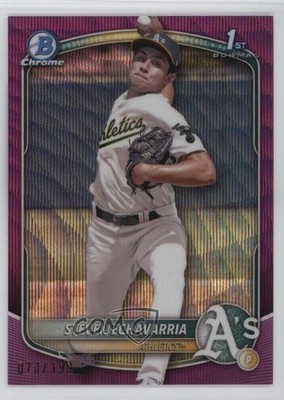 2025 Bowman Chrome Prospects Fuchsia Wave Refractor /199 Steven Echavarria 04zk