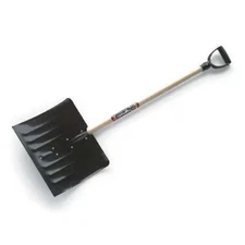 Manufacturer Varies Snow Shovel, 18 in W x Steel Blade, 37 in L Wood Handle