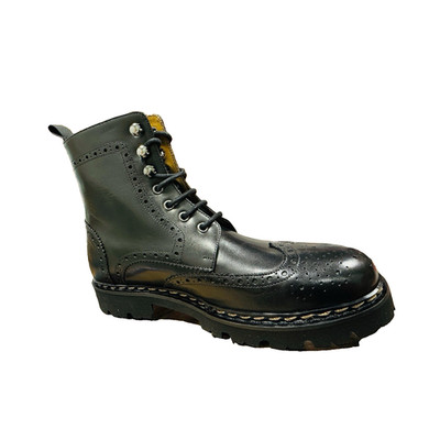 British Passport Wing Tip Derby Herren Winter Stiefel in Gr. 41 Schwarz UVP 240 