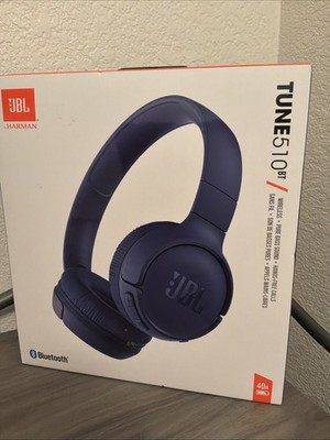 JBL Tune 510BT Pure Bass Wireless Bluetooth Headphones, Color Blue. brand New