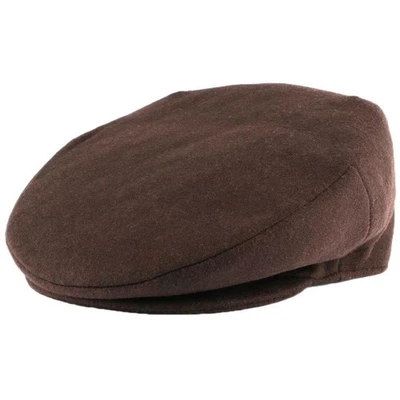 Casquette Plate Marron en laine Création Française-61 - Photo 1/3