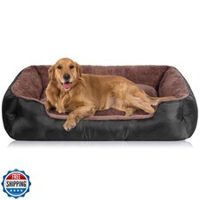 Dog Beds for Extra Large Dogs, Rectangle Washable Pet Bed with Sides, Big Dog