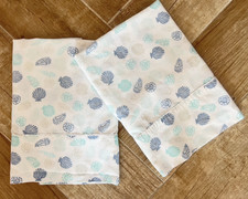 PAIR Sea Shell Pillowcases Std Queen 60% PIMA...