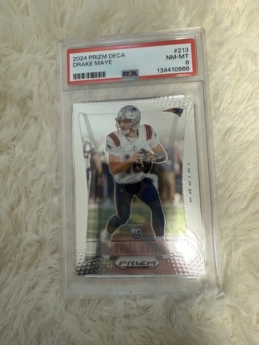 2024 Panini Prizm Deca - Drake Maye #213 (Rookie) PSA NM-MT 8
