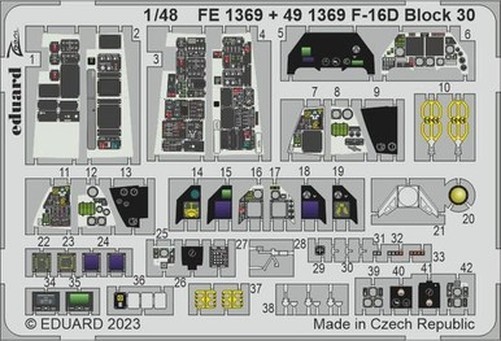 Eduard 491369 1/48 F-16D Block 30 for Kinetic