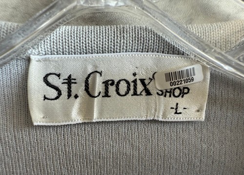 Vintage St. Croix Shop Wollpullover gestreift V-Ausschnitt Retro 80er Style Gr. L - Bild 4 von 6