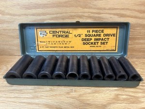 Central Forge 11 Piece 1/2" Square Drive Impact Socket Set Model No 892