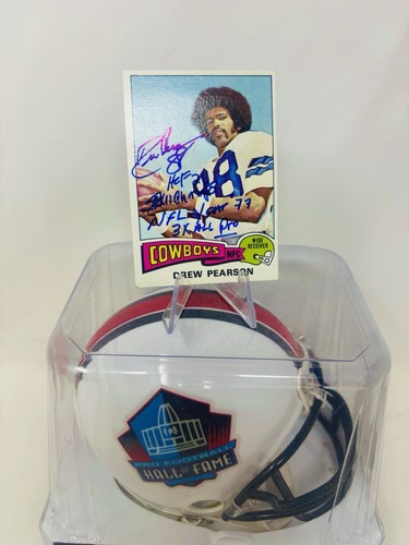 1975 Topps - Drew Pearson #65 (RC) Autograph. 4 Inscriptions!!!!!! - Picture 3 of 3