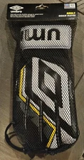 Umbro Adult Soccer Goalie Gloves Goalkeeper, Black and White W/ Storage Bag
