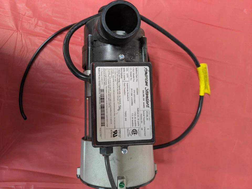 AMERICAN STANARD ULTIMA 111 PUMP,1 SPEED WITH AIR SWITCH,PLUS - Image 4 of 4