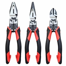3PCS Combination Pliers Set, 9 In 1 Multifunction Electrician Pliers, 8.5 Long