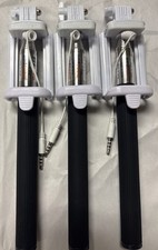 Selfie Stick Extendable Handheld Black Monopod Camera Pole iPhone Samsung HTC LG