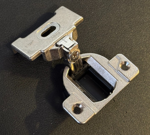 BLUM COMPACT 110° Overlay Cabinet Hinge – 1-1/4" Mounting Plate, Made in Austria