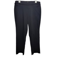 Liz Claiborne Black Stretch Lisa Ankle Slack Pants Size 12 Petite Short
