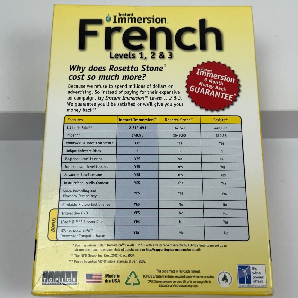 Instant Immersion French Levels 1 2 3 PC & MAC. Excellent Condition.Complete Set - Image 3 of 4