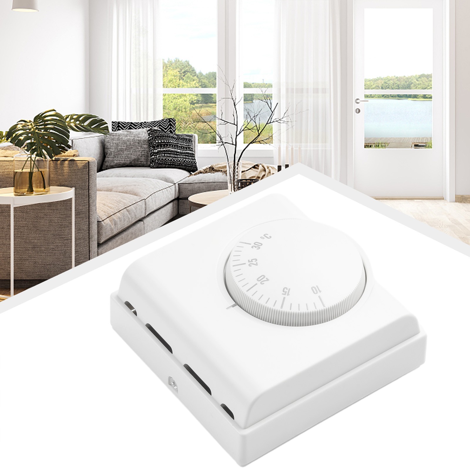 Intuitive Control For Central Heating Thermostat Controller with Knob Design