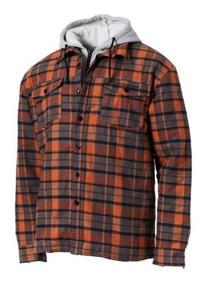 Savage Gear Twin Shirt Jacket Gr. M Orange / Grey Check Anglerjacke Fischen & Ja
