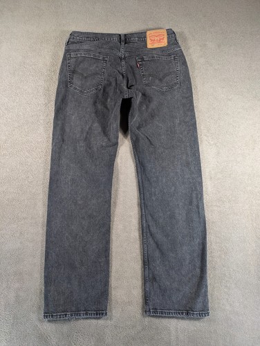 Levi's 569 Jeans Herren 34x34 grau/schwarz Denim Baumwolle dunkle Waschung gerades Bein - Bild 2 von 7