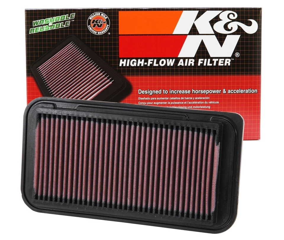 Filtro de aire de motor de alto flujo K&N 33-2252 para Corolla Else Exige Matrix Vibe tC L4 Foto 2 de 4
