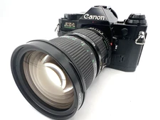 Canon AE-1 PROGRAM 35mm SLR Film Camera w/ New FD 35-105mm f/3.5 Lens Tested