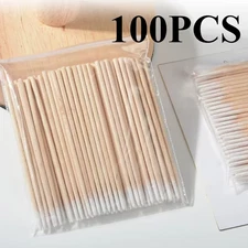 100/300/500PCS Ultra-Small Pointed Tip Cotton Swab Thin Head Pointed Tip Cotton 