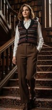 Vintage Pendleton Knockabouts Fair Isle Wool Sweater Dark Academia Vest Sz PL
