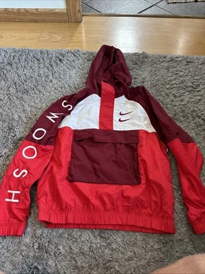 Vintage Nike Anorak Jacket Men’s Size Large Red Double Swoosh Windbreaker CDG - Image 1 of 4