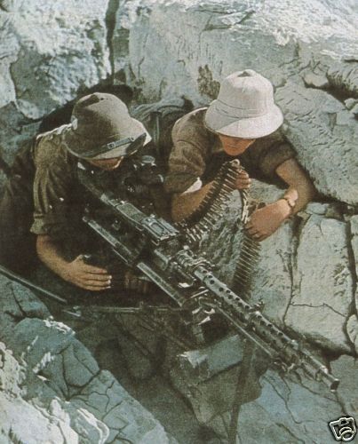 COLOR WWII Photo German Afrika Corps MG34 MG-34 WW2 World