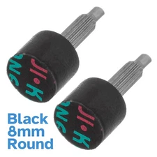 2pcs Black 8mm Round Shoe High Heels Stiletto Repair Caps Heel Cap Tip Kit Pin