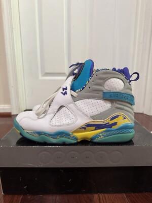 Size 12 - Air Jordan 8 Retro White Aqua W for sale online | eBay