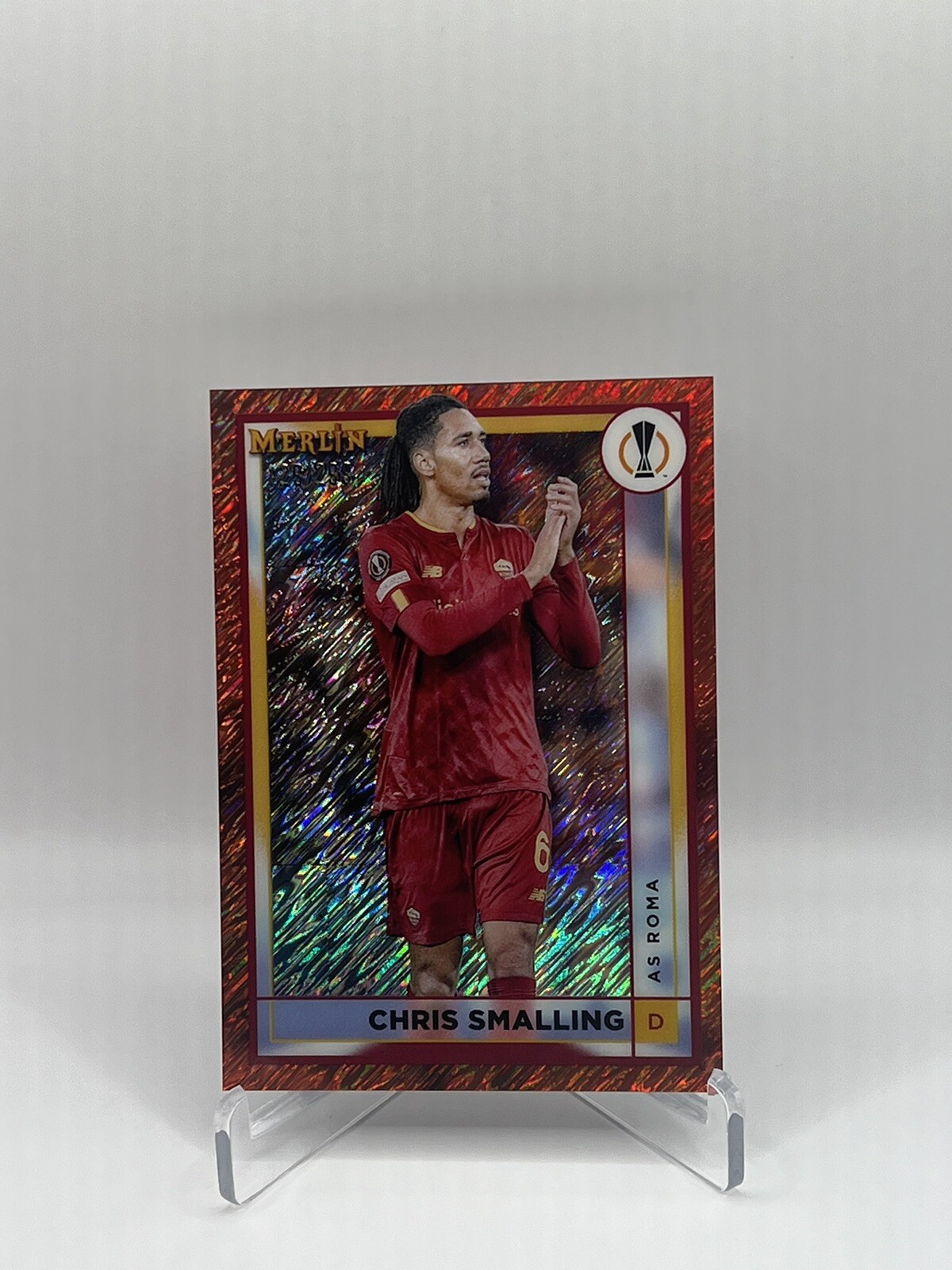 2022-23 Topps Merlin Chrome UEFA Chris Smalling Rose Gold Shimmer /299