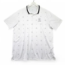 Nike Dri-Fit Polo Shirt Men XL TPC Scottsdale Logo Golf Club Ball All Over Print