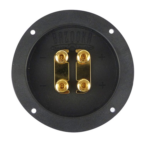 LAUTSPRECHER-ANSCHLUSS BI-WIRE RUND Bi-Wire Terminal vergoldet   1  Stück - Bild 3 von 5