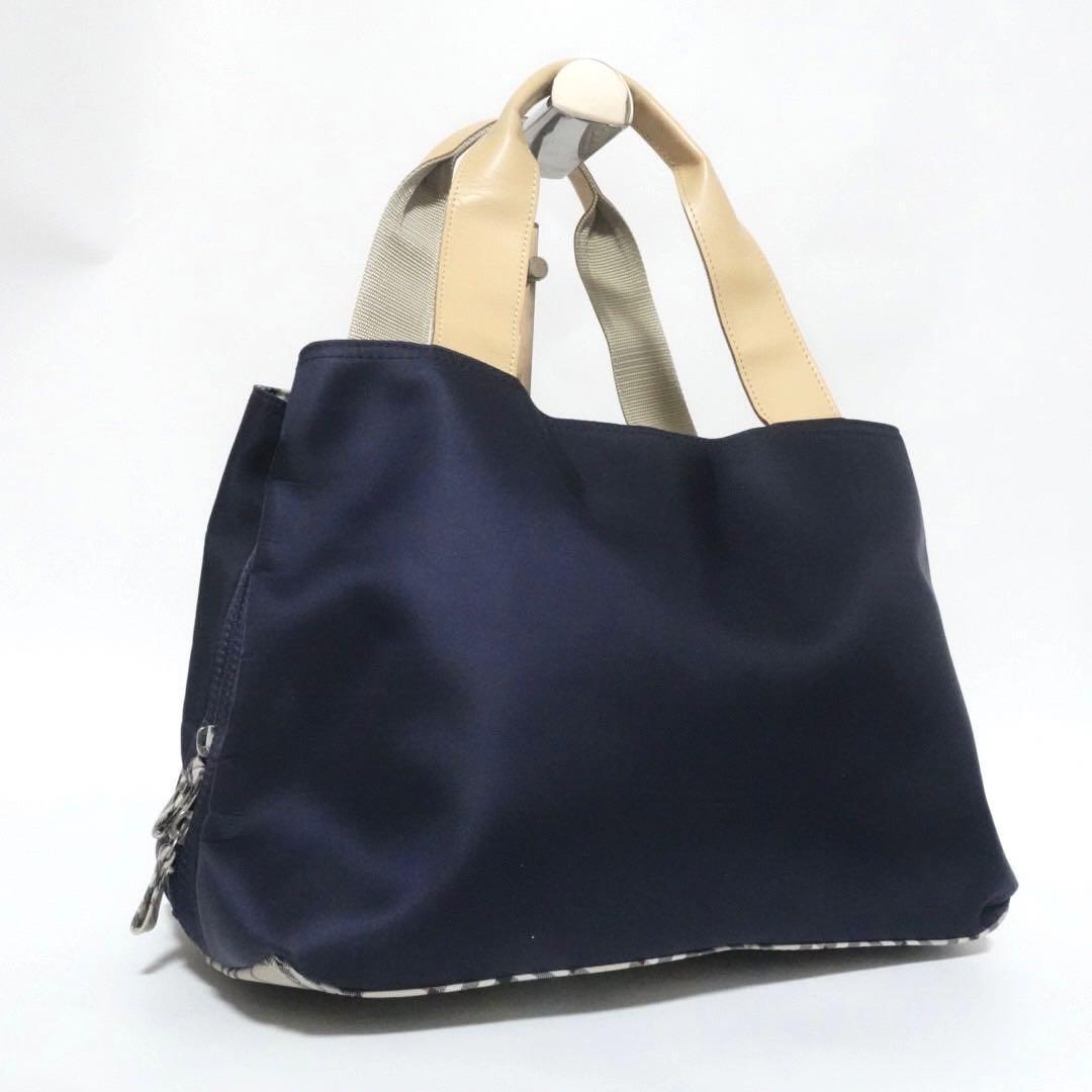 Burberry Handbag Tote Bag Nylon Leather Nova Check