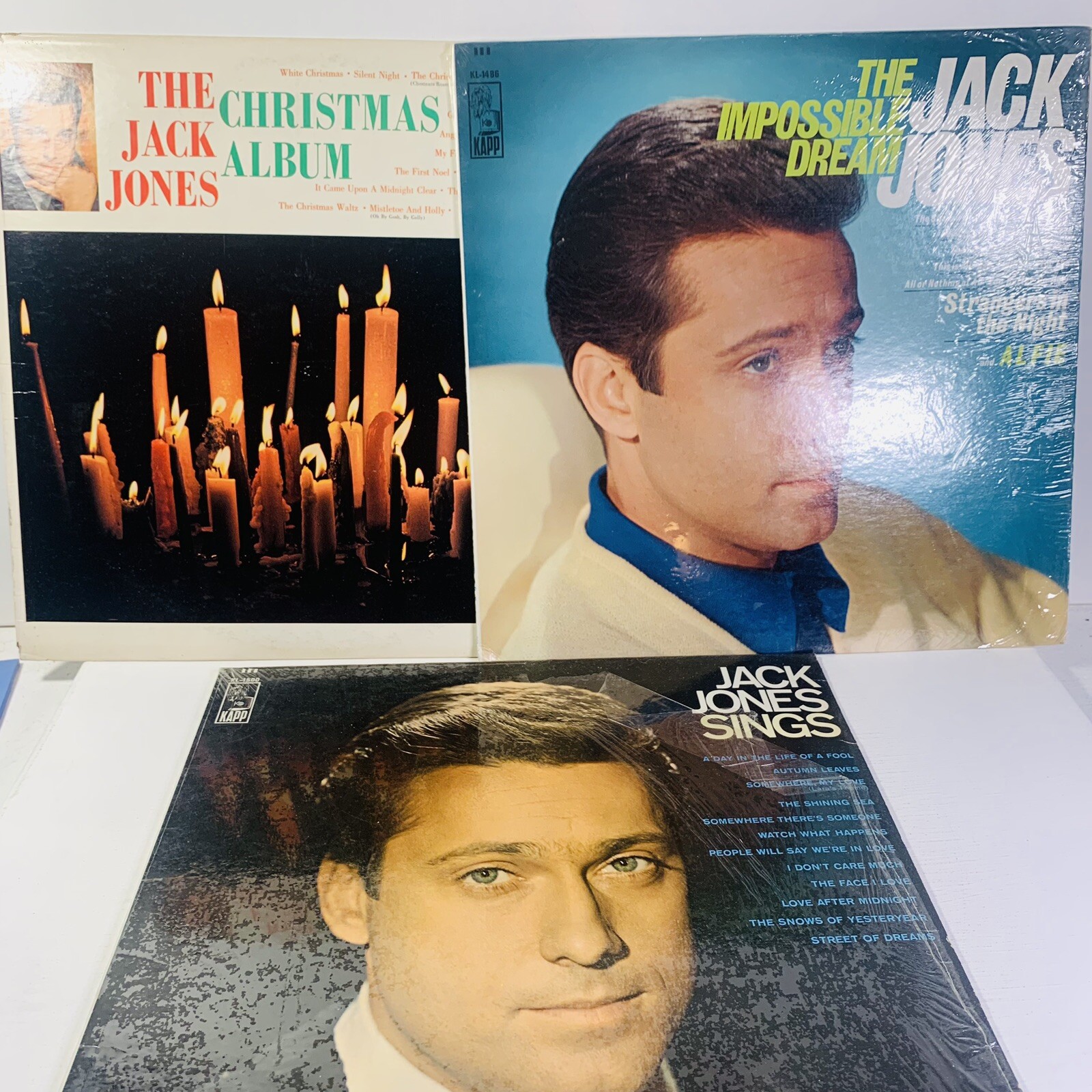Jack Jones Jack Jones Sings Vinyl LP Record Album Lot Of 3