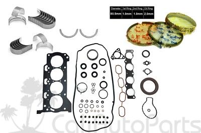 08-12 TOYOTA COROLLA  1.8L 2ZRFE NEW METAL GASKET SET  RINGS + MAIN ROD BEARINGS