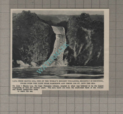 C3479) Mauna Loa Vulkan bricht aus Pahoehoe Hawaii - 1950 Clip