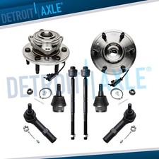 8pc Front Wheel Hub Lower Ball Joints Tie Rods For Tahoe Silverado Suburban 1500