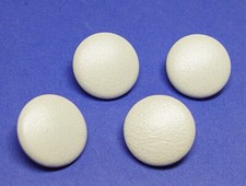 MADE IN USA 4 white leather covered jacket buttons good match for any color top