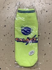 NEW Youth Large Kids Non Slip Ankle Socks Neon Green Galaxy Fun Park Sports